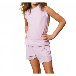 NEW COURTSIDE KIDS scalloped hem short in lavender